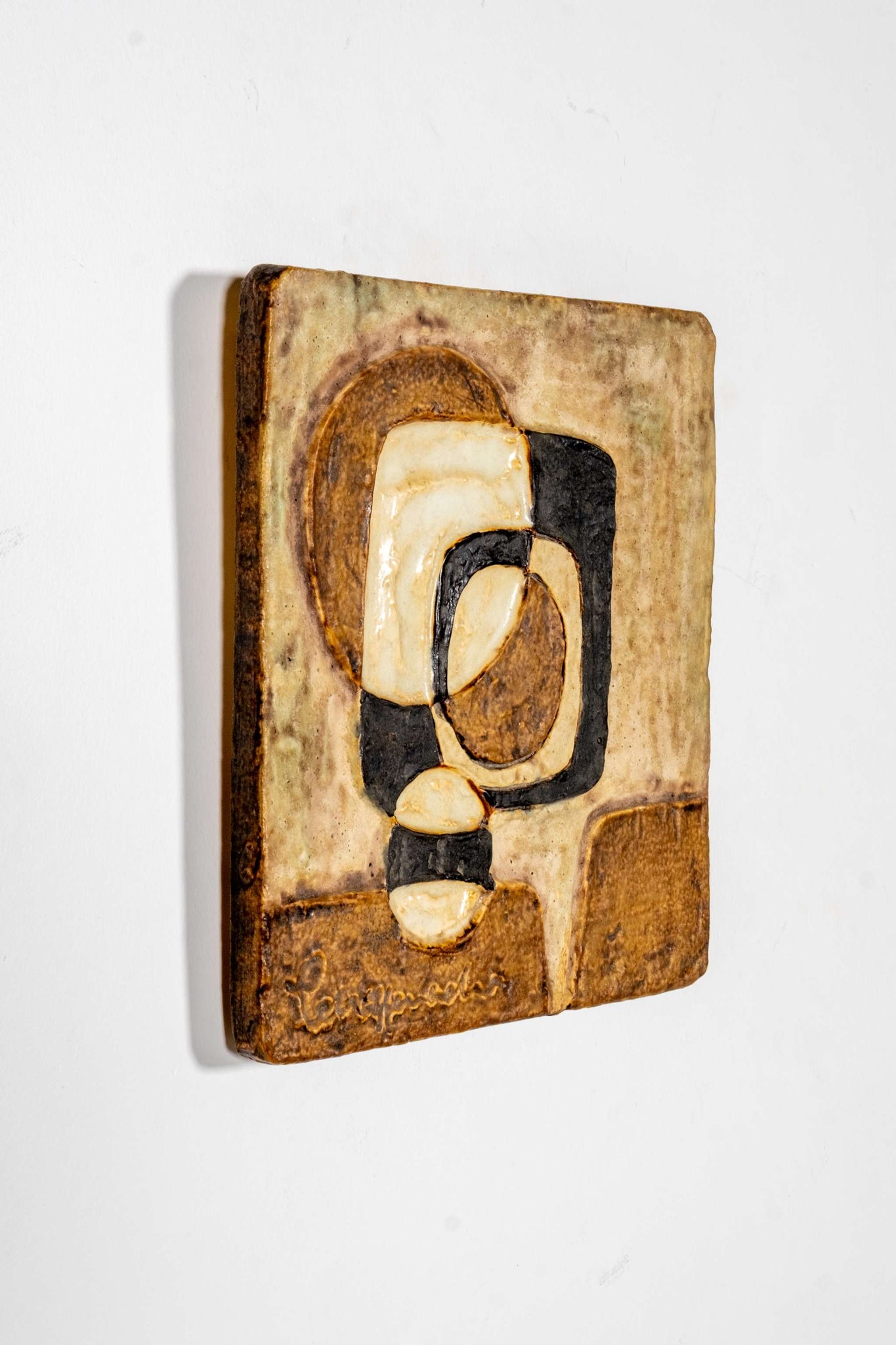 West German Modernist Ceramic Wall Plaque