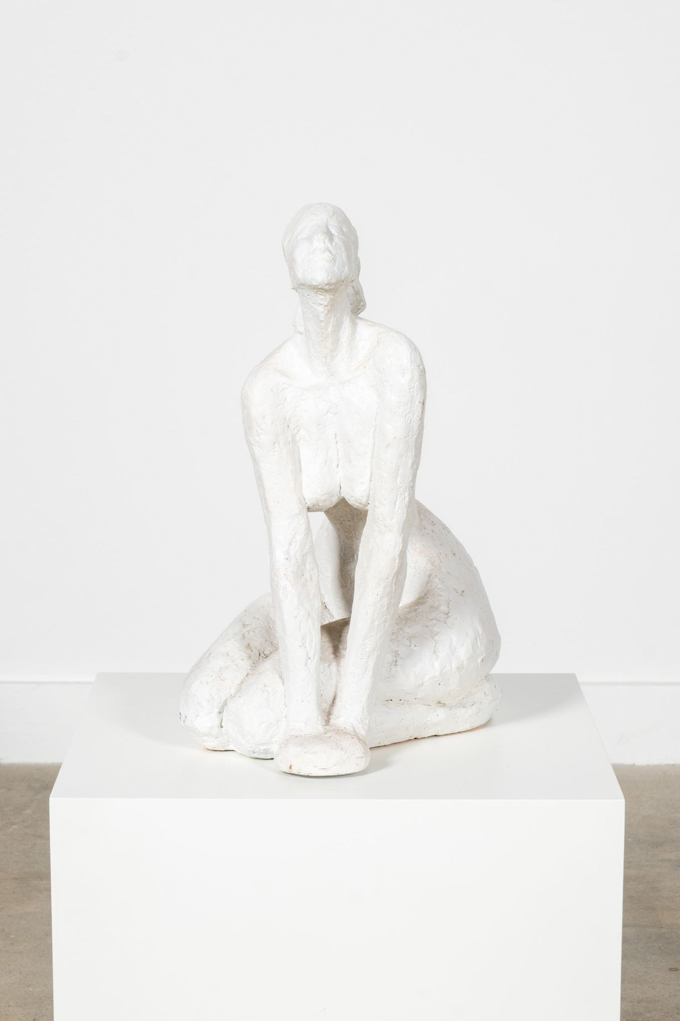 Vintage White Plaster Lady, Seated | Bonne Choice
