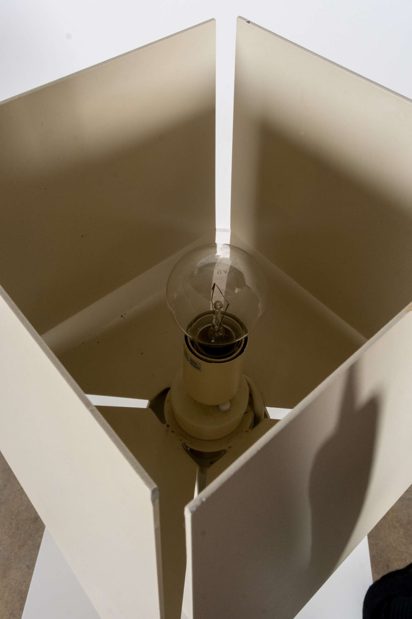 White Powder Coated Table Lamp