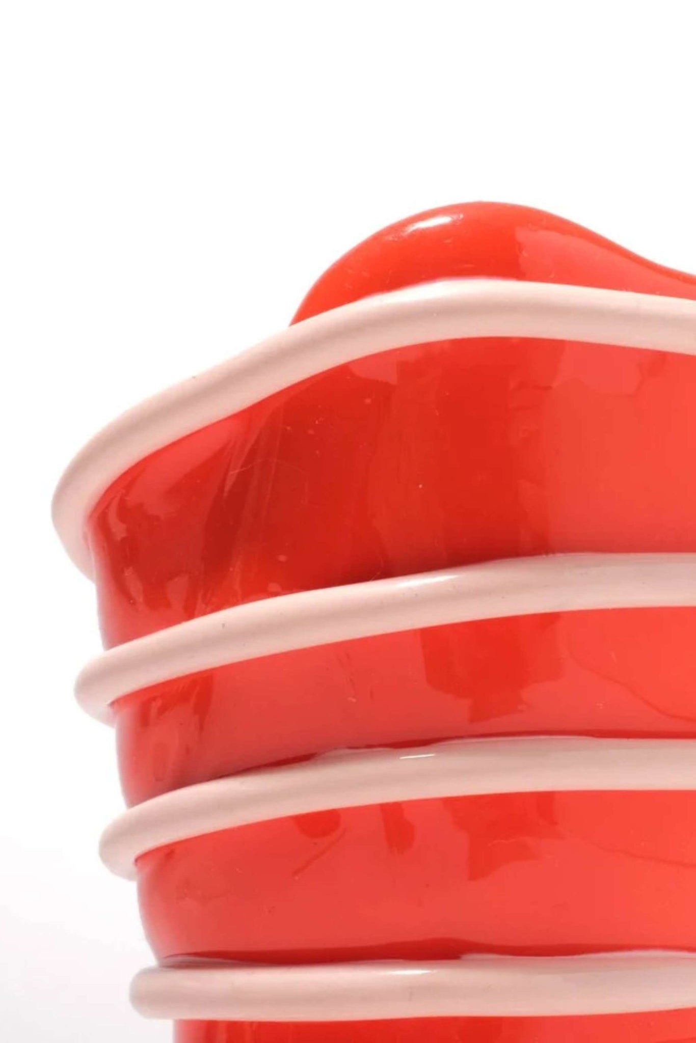 Pompitu II Vase (XS), Matte Orange and Pastel Pink