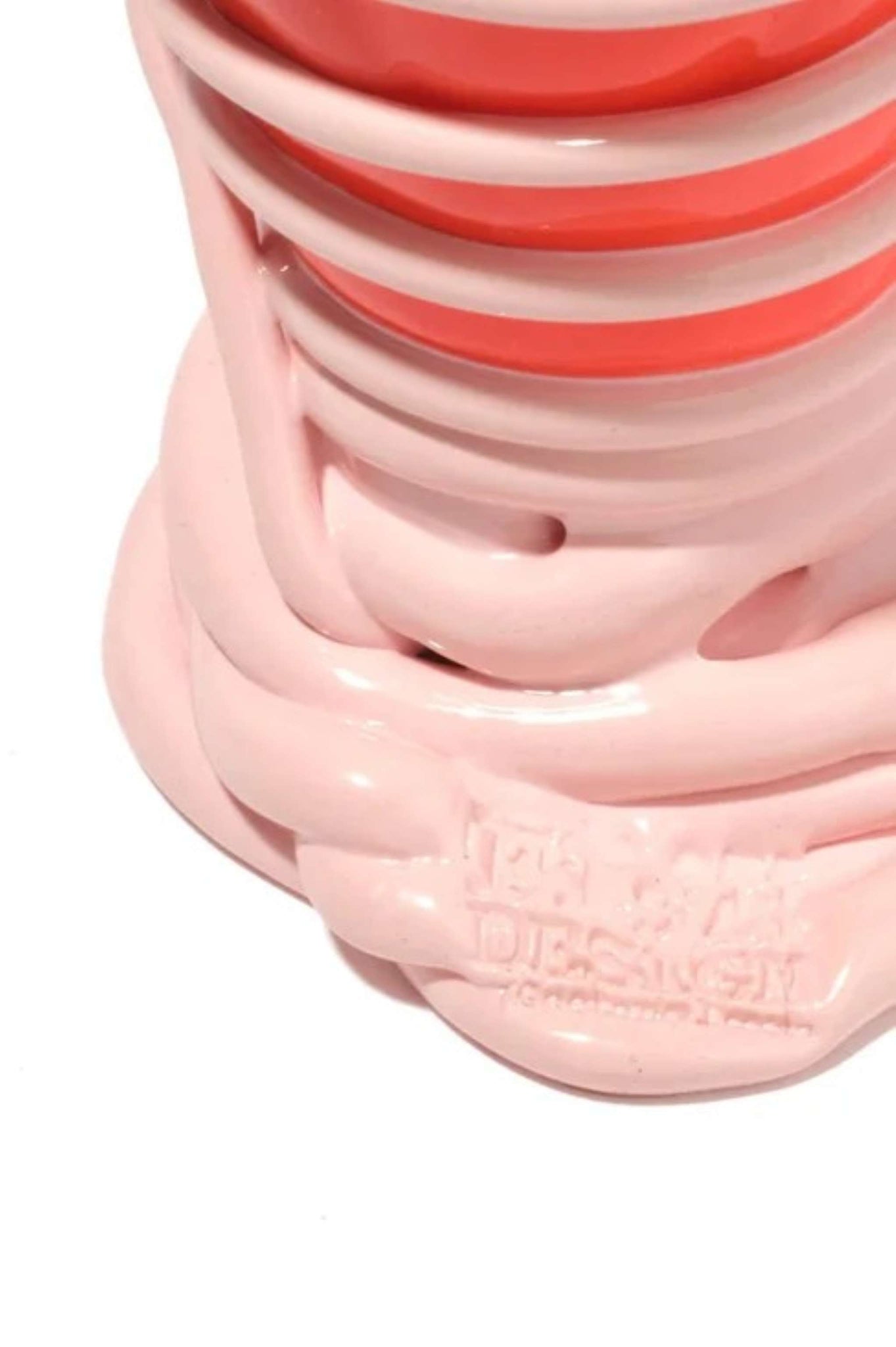 Pompitu II Vase (XS), Matte Orange and Pastel Pink