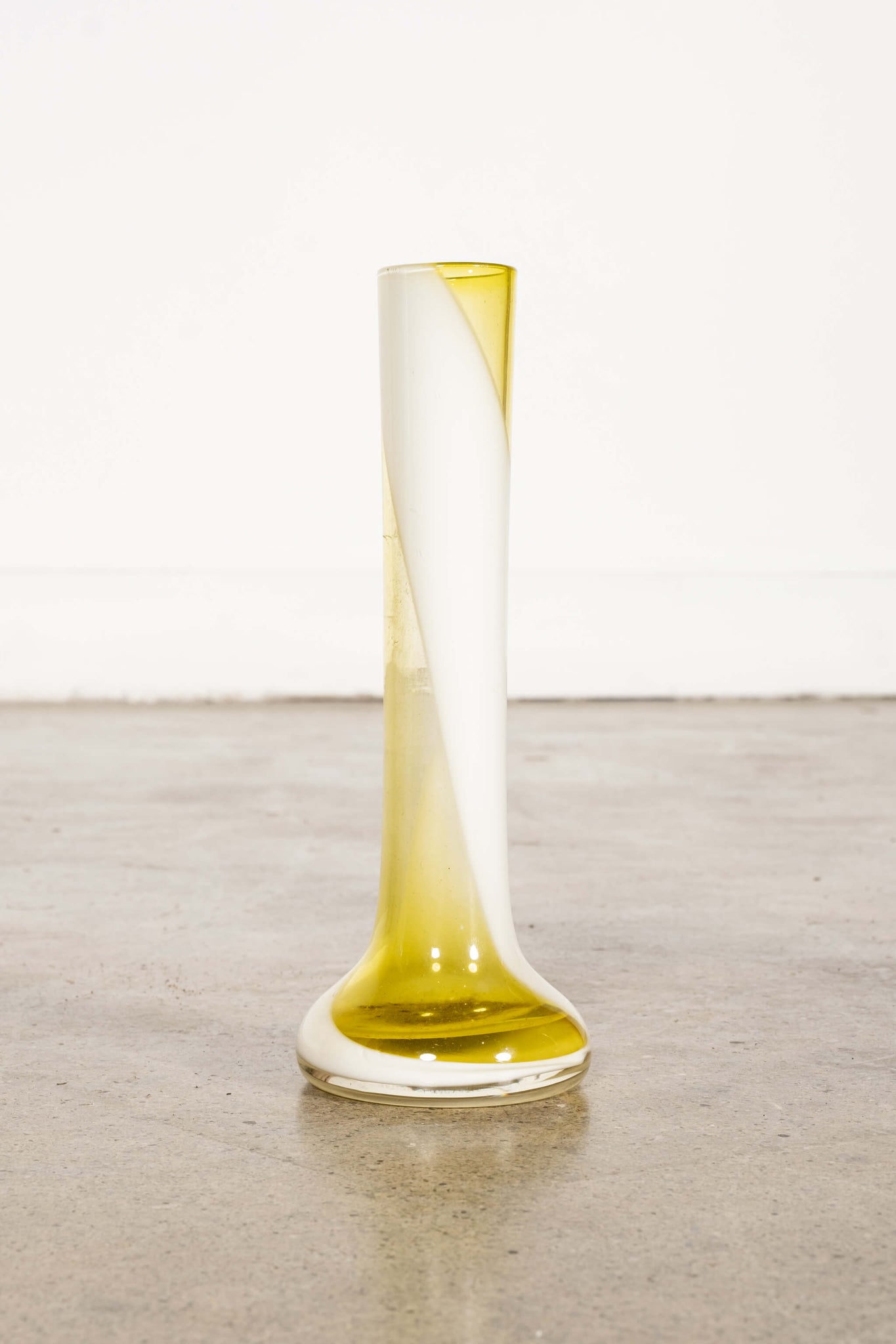 Bonne Choice - Yellow and White Glass Bud Vase