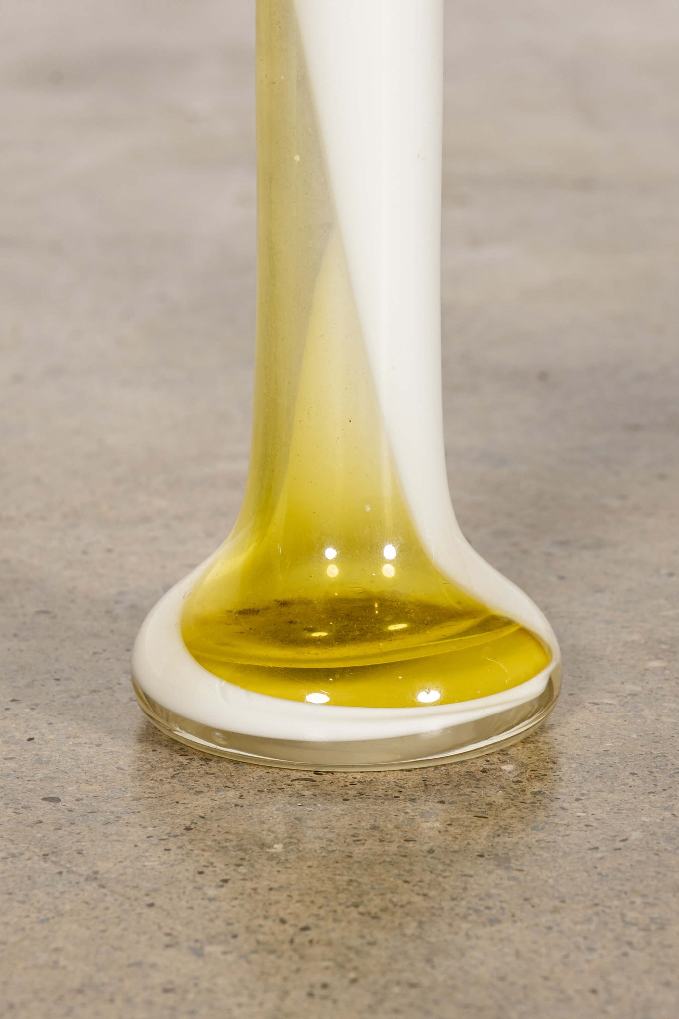 Bonne Choice - Yellow and White Glass Bud Vase