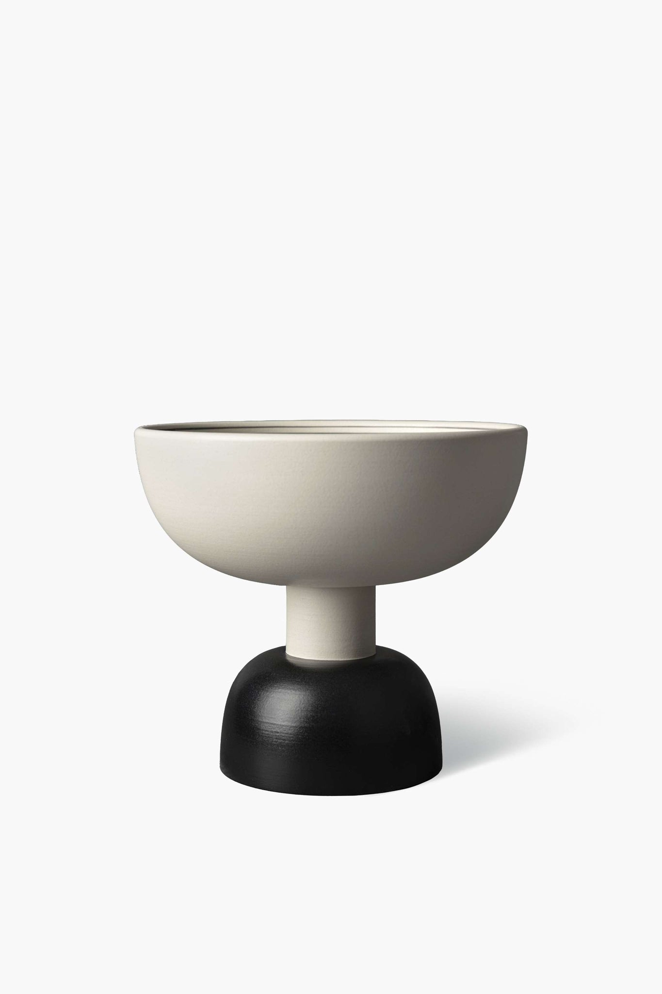 Alzata Centerpiece, Black and White Stripes