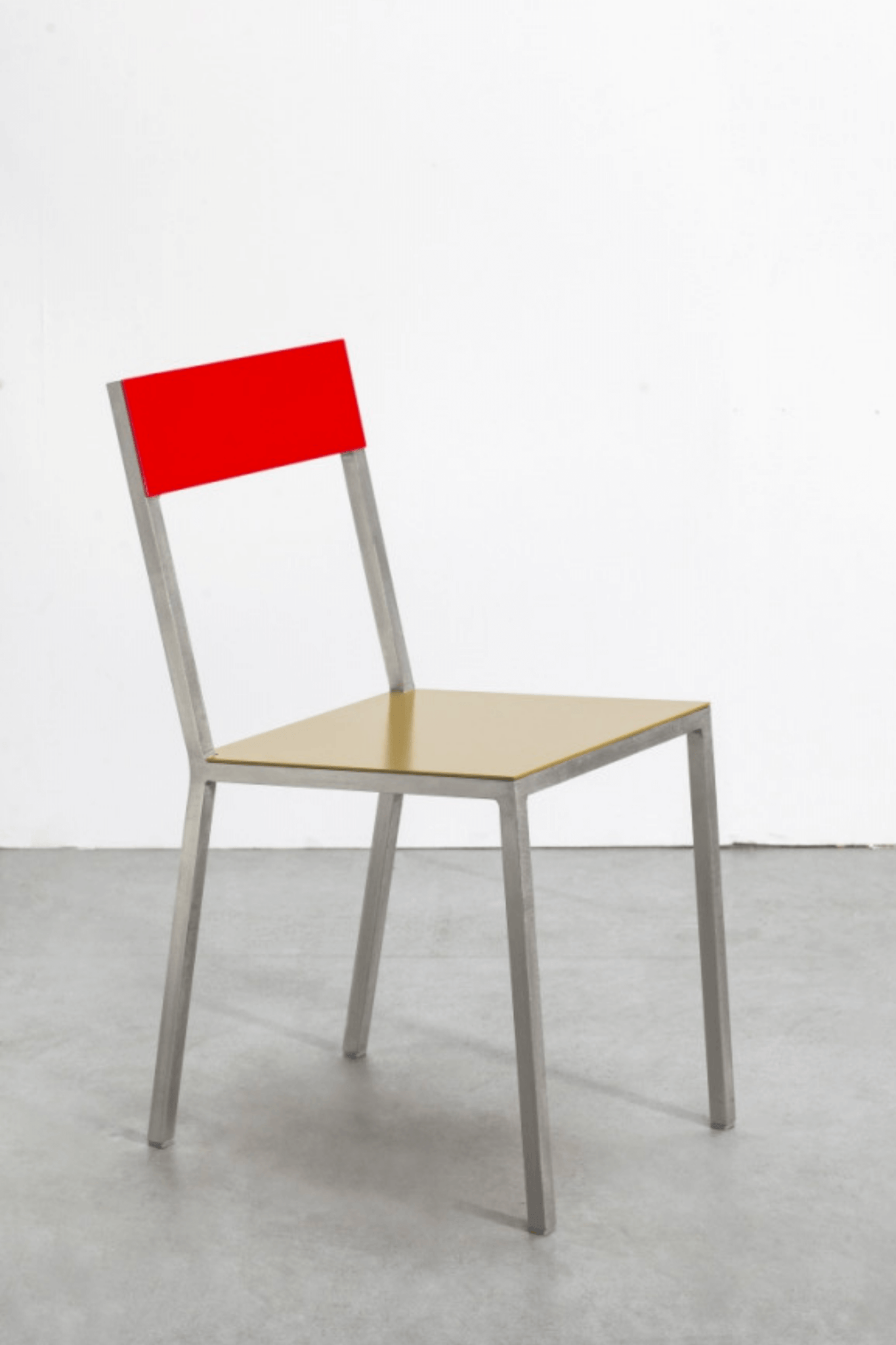 Curry & Red Aluminum Alu Chair by Muller Van Severen for Valerie Objects, front angled view