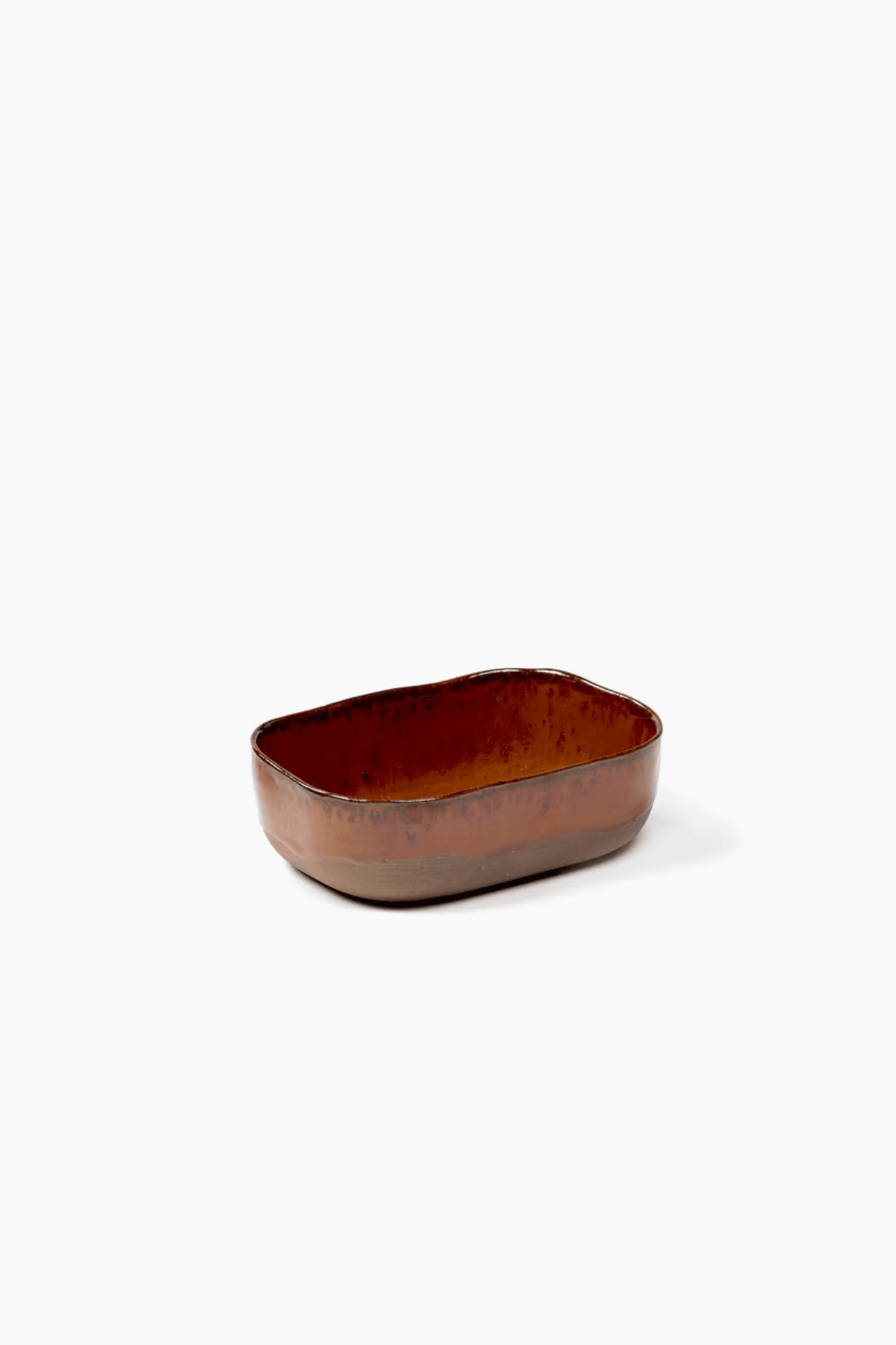 Medium Extra Deep Plate N°6, Ochre/Brown