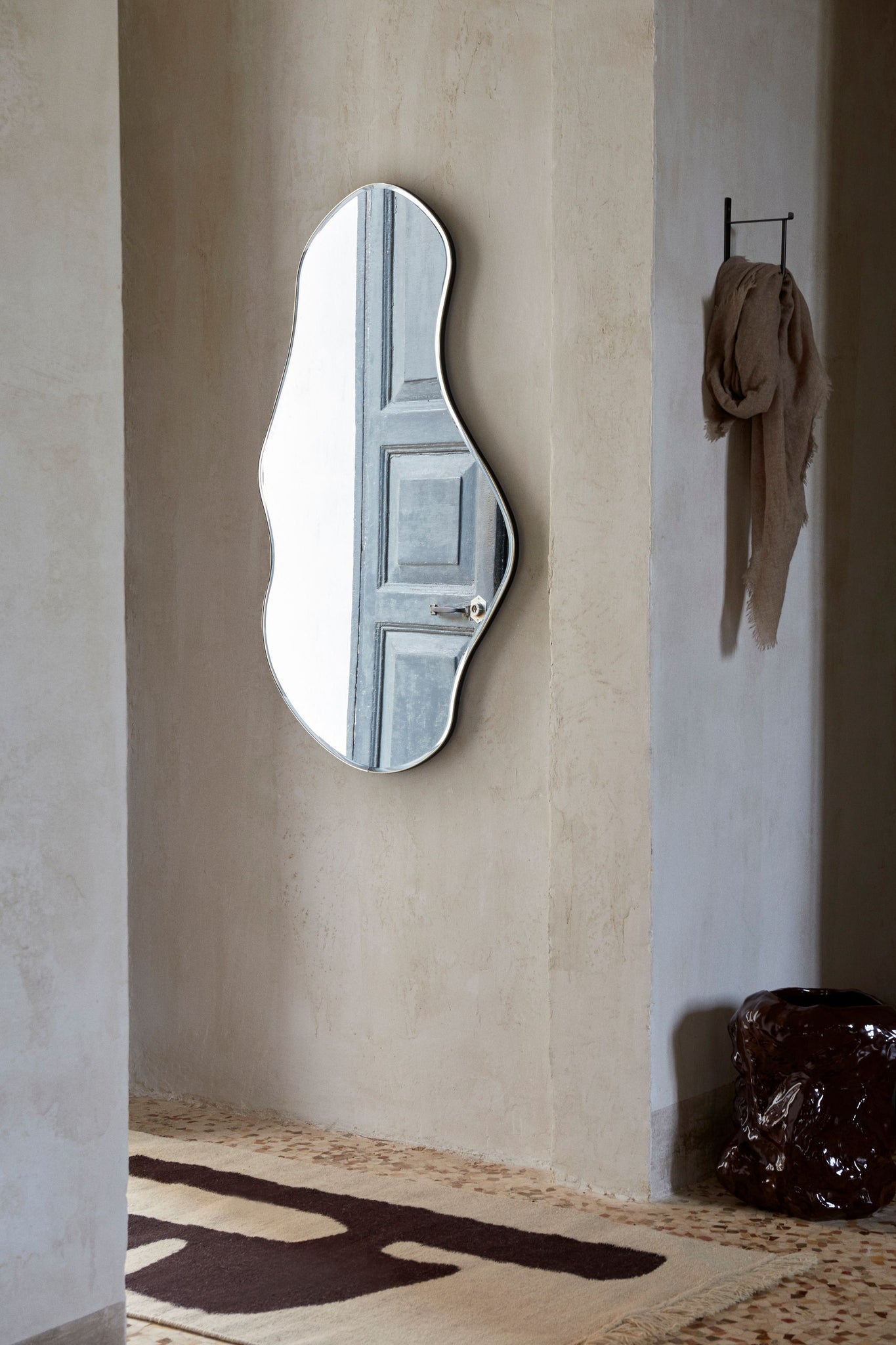 Pond Mirror - Large - Dark Chrome