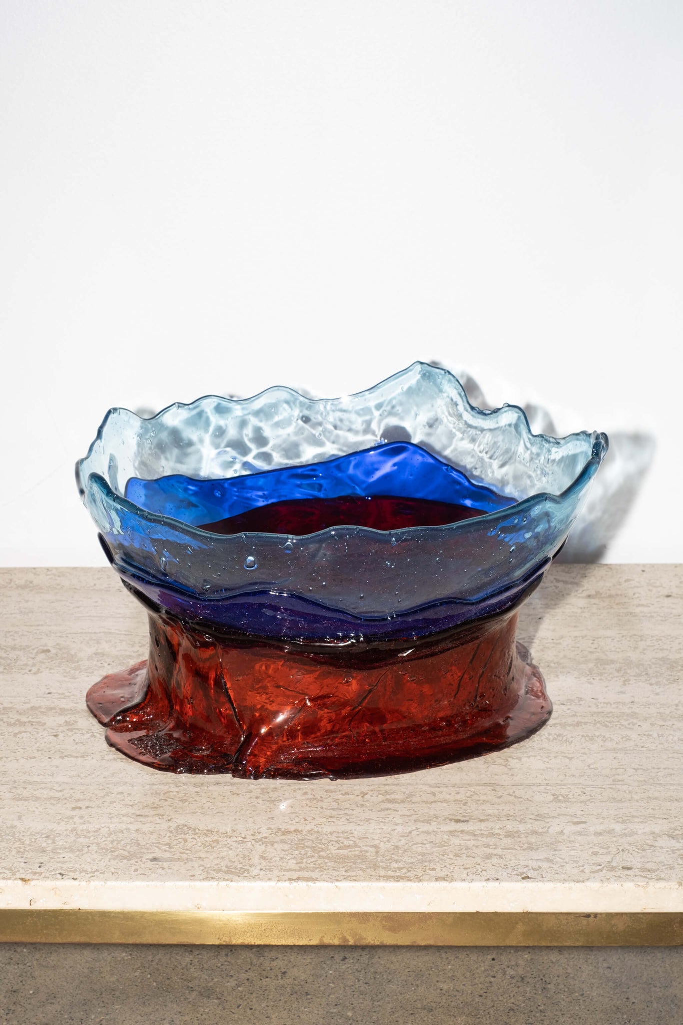 Blue & Ruby Red Large Resin Big Collina Basket by Gaetano Pesce for Fish Design, front view