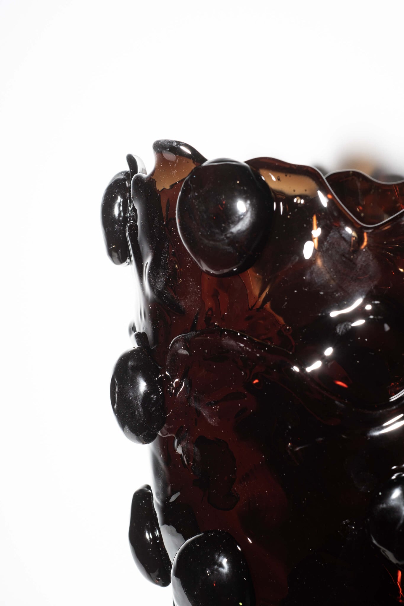 Clear Black Large Resin Nugget Vase by Gaetano Pesce for Fish Design, vase detail