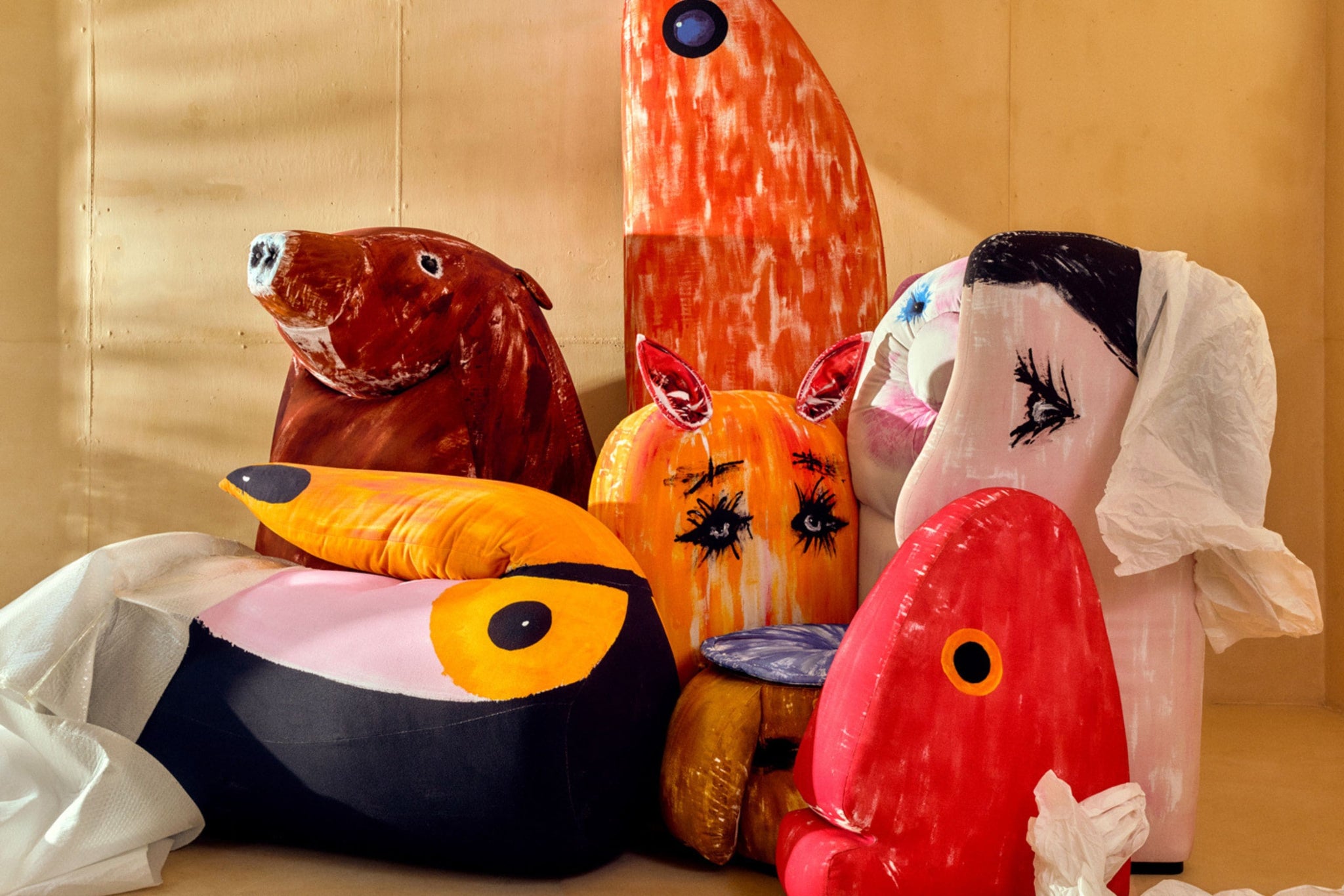 Meritalia Gli Amici Tucano, Orso, Pesce Sofa by Gaetano Pesce | Bonne Choice