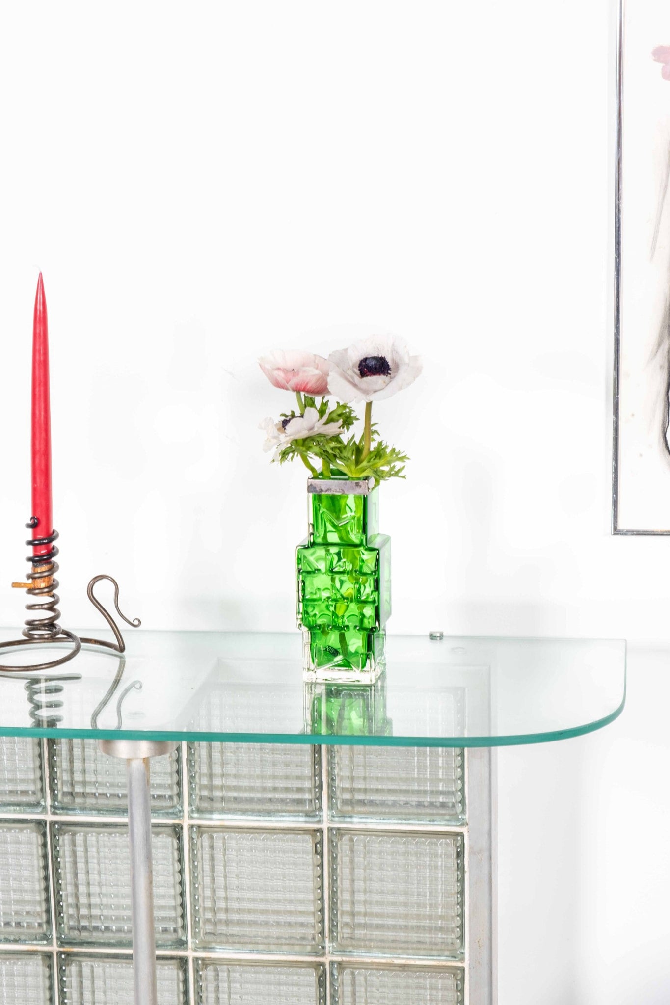 Green Glass Vase | Bonne Choice