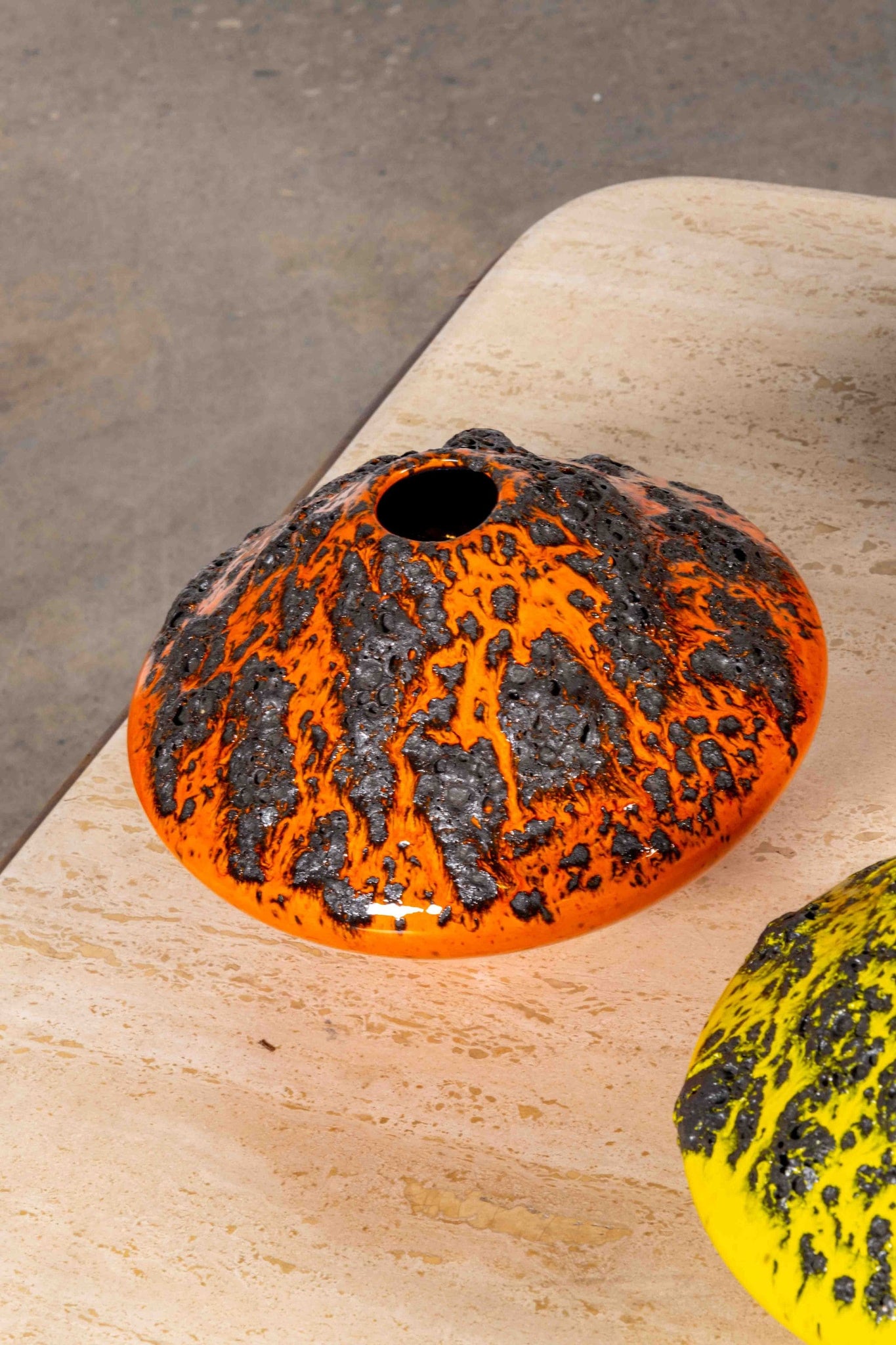 Lava Pottery Vessel, Orange | Bonne Choice