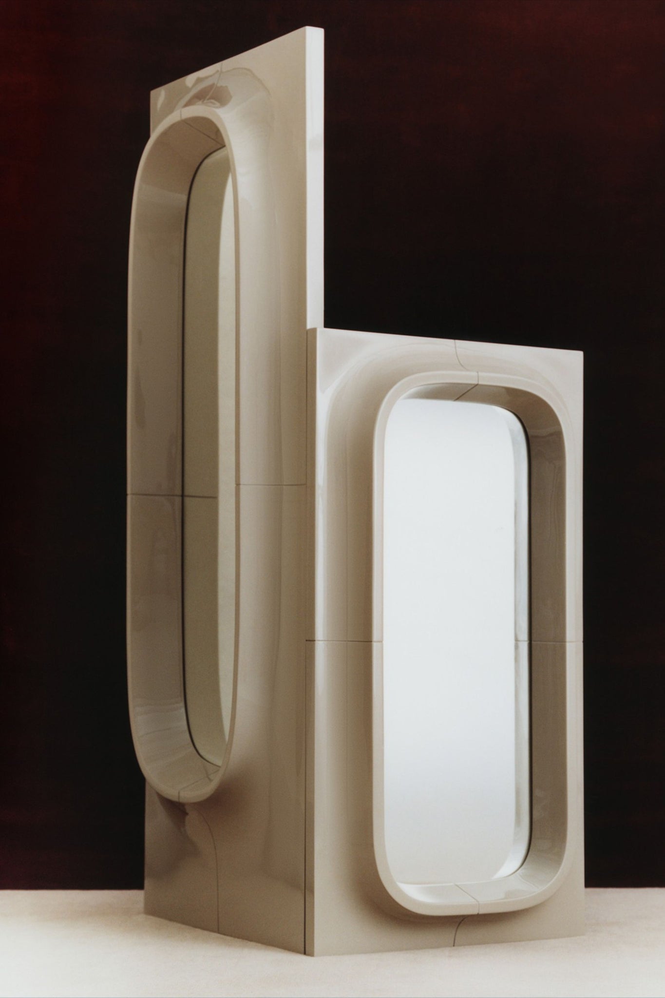 Porthole Mirror, Small, White