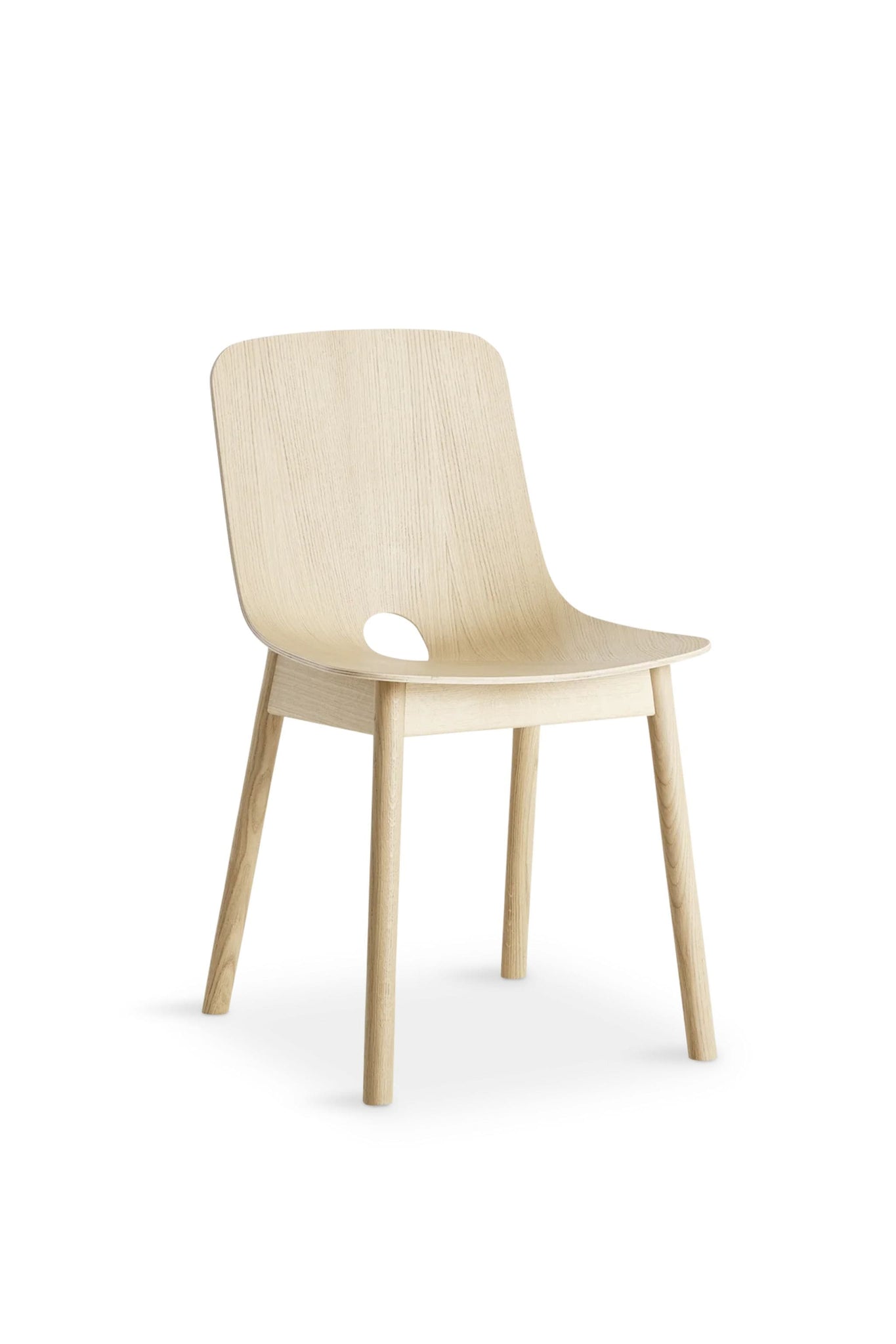 Woud MONO Dining Chair in White Pigmented Oak | Bonne Choice