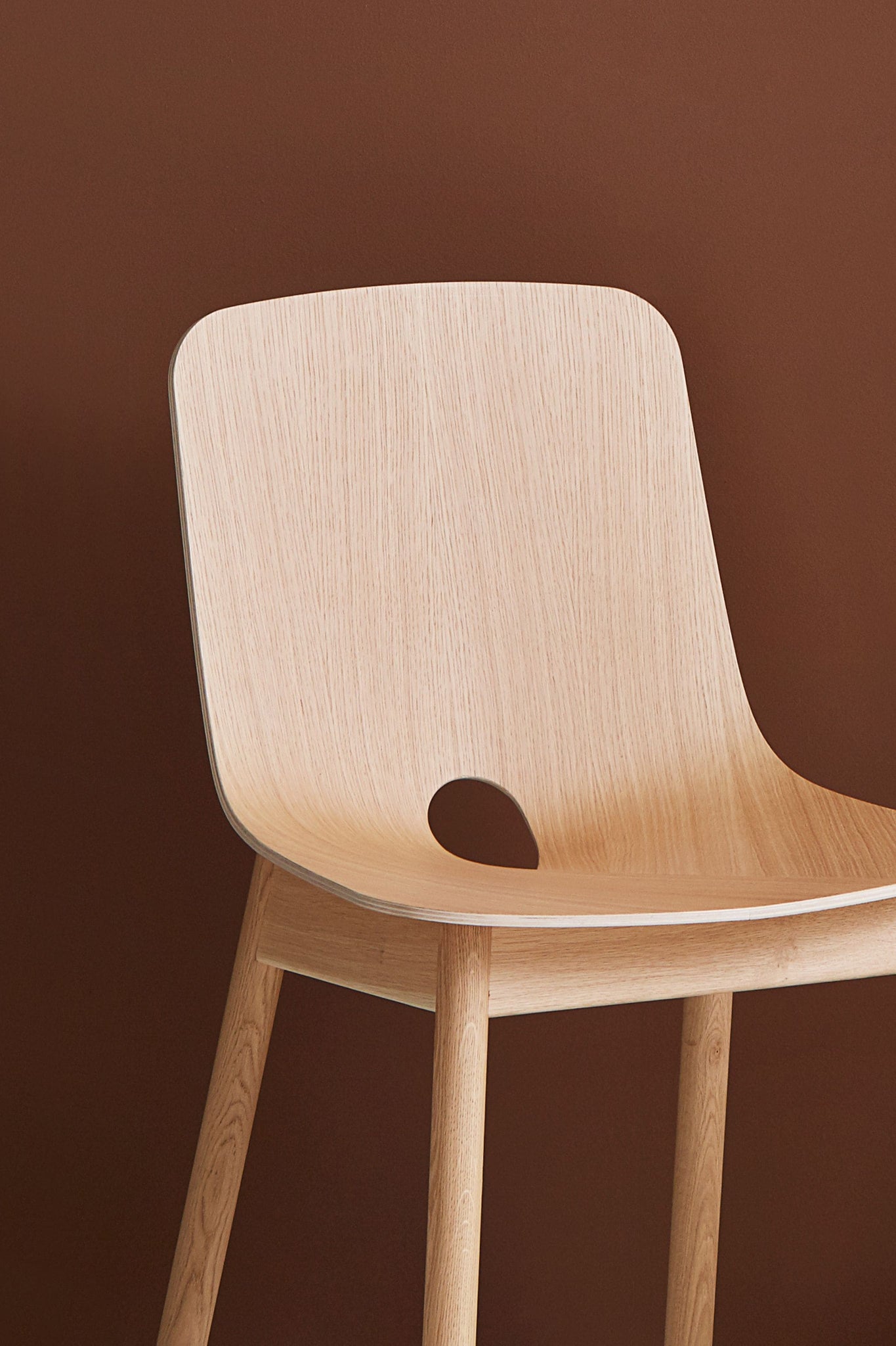 Woud MONO Dining Chair in White Pigmented Oak | Bonne Choice