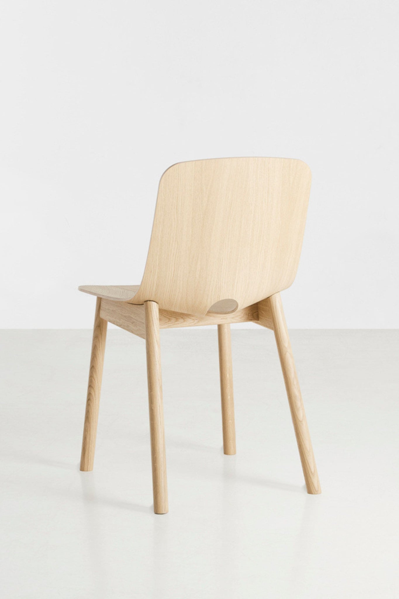 Woud MONO Dining Chair in White Pigmented Oak | Bonne Choice