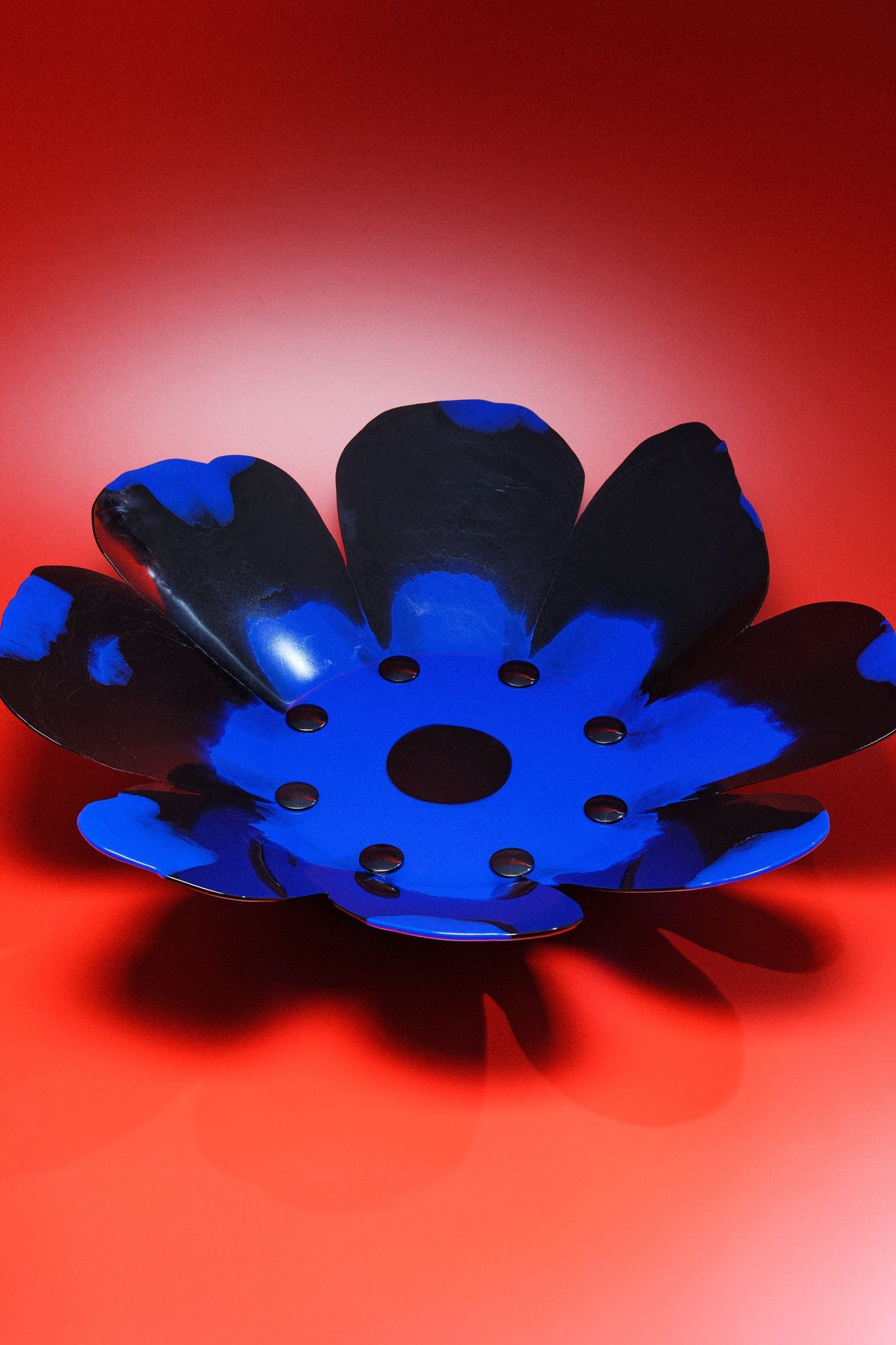 Meritalia "Edizioni del Pesce" Papavero Vase  / Black and Blue | Bonne Choice