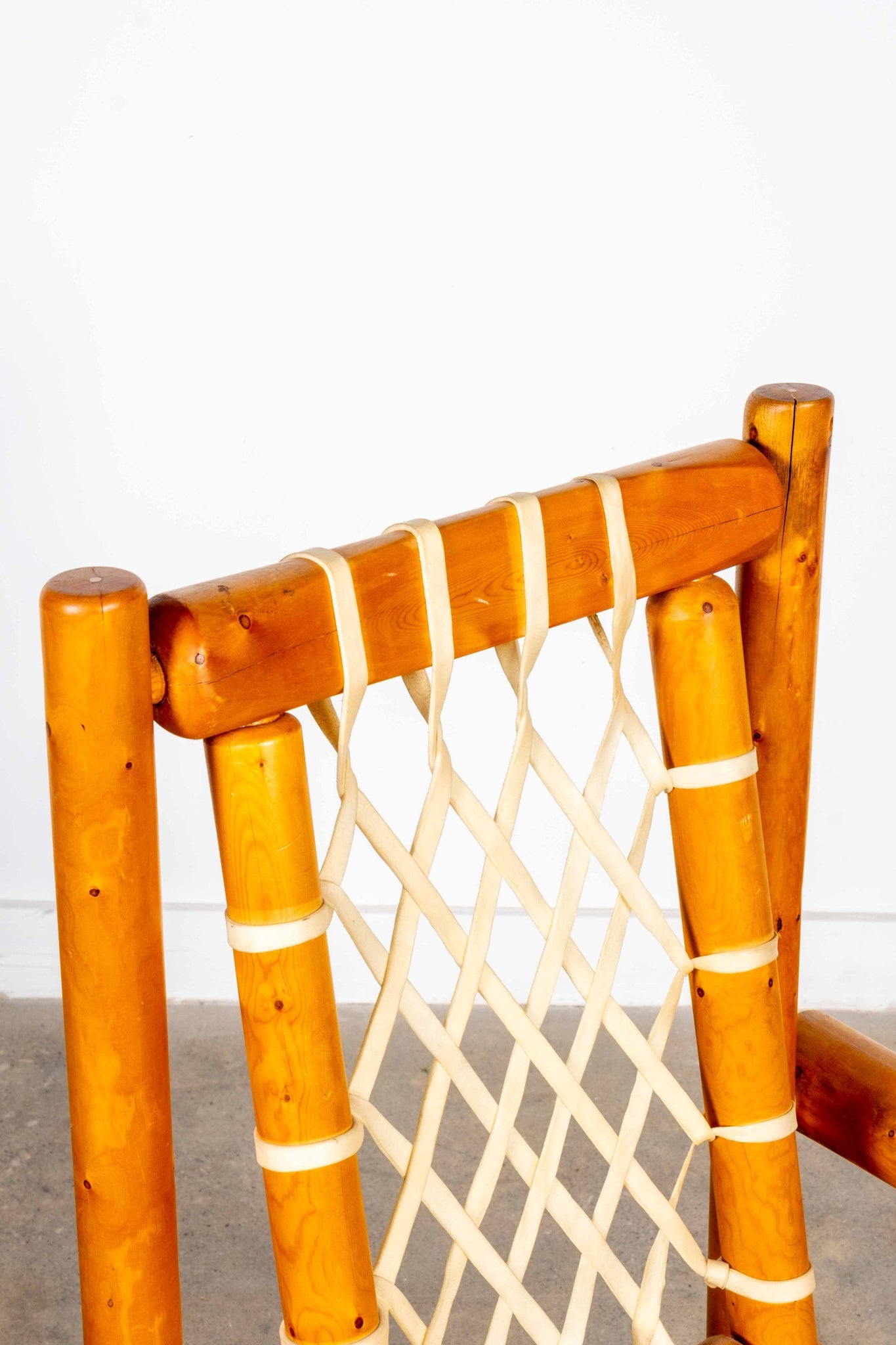 Pine + Woven Rawhide Armchair | Bonne Choice