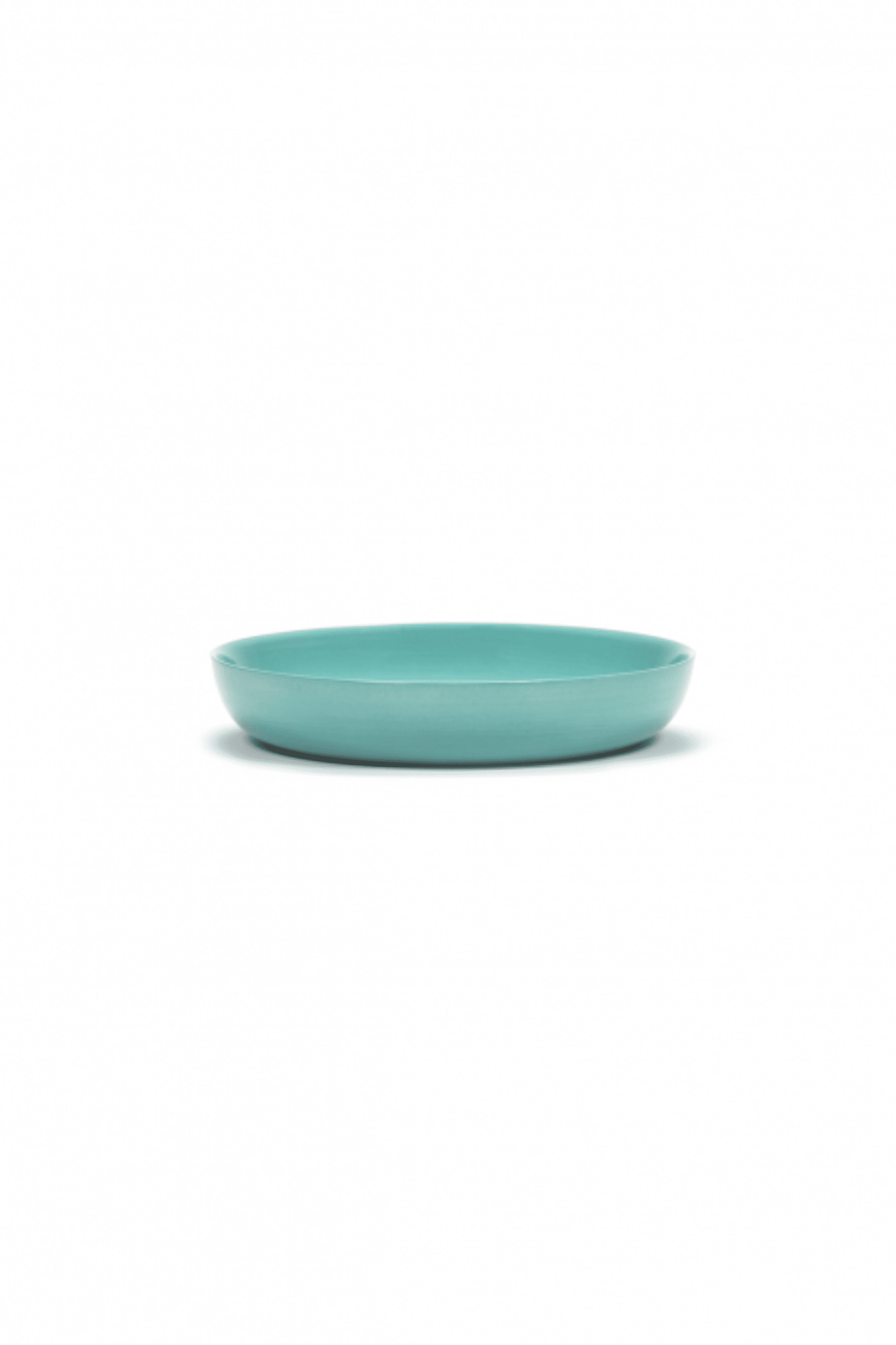 Set of 2 High Plates, Azure with Green Artichoke Ottolenghi Serax, front view