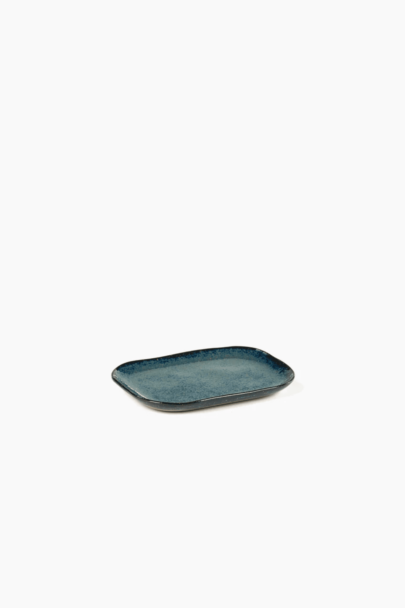 Medium Rectangular Plate N°3, Blue/Grey