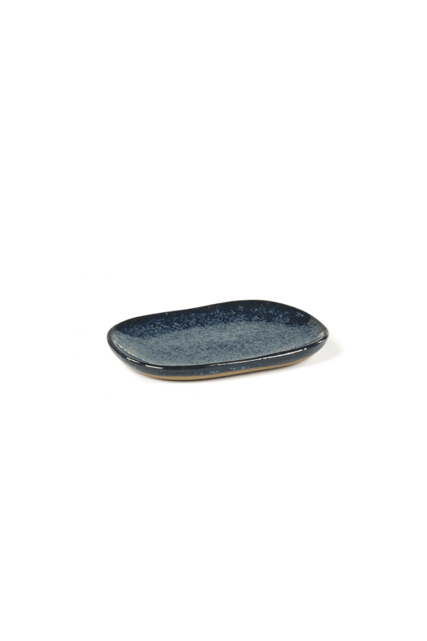 Small Rectangular Plate N°4, Blue/Grey
