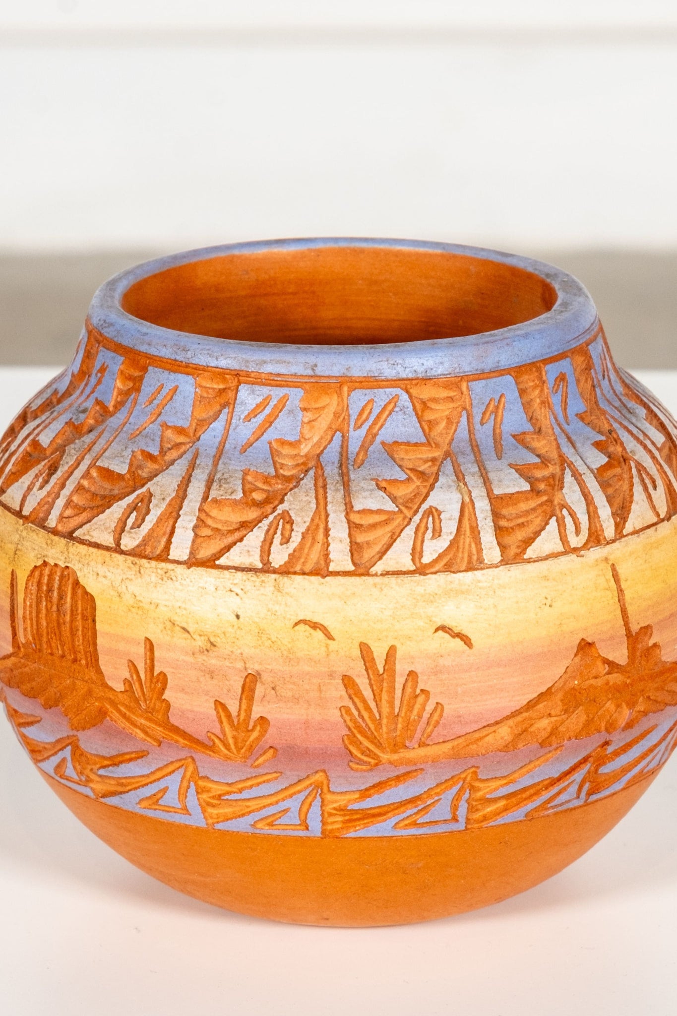 Small Unglazed Carved Bowl | Bonne Choice
