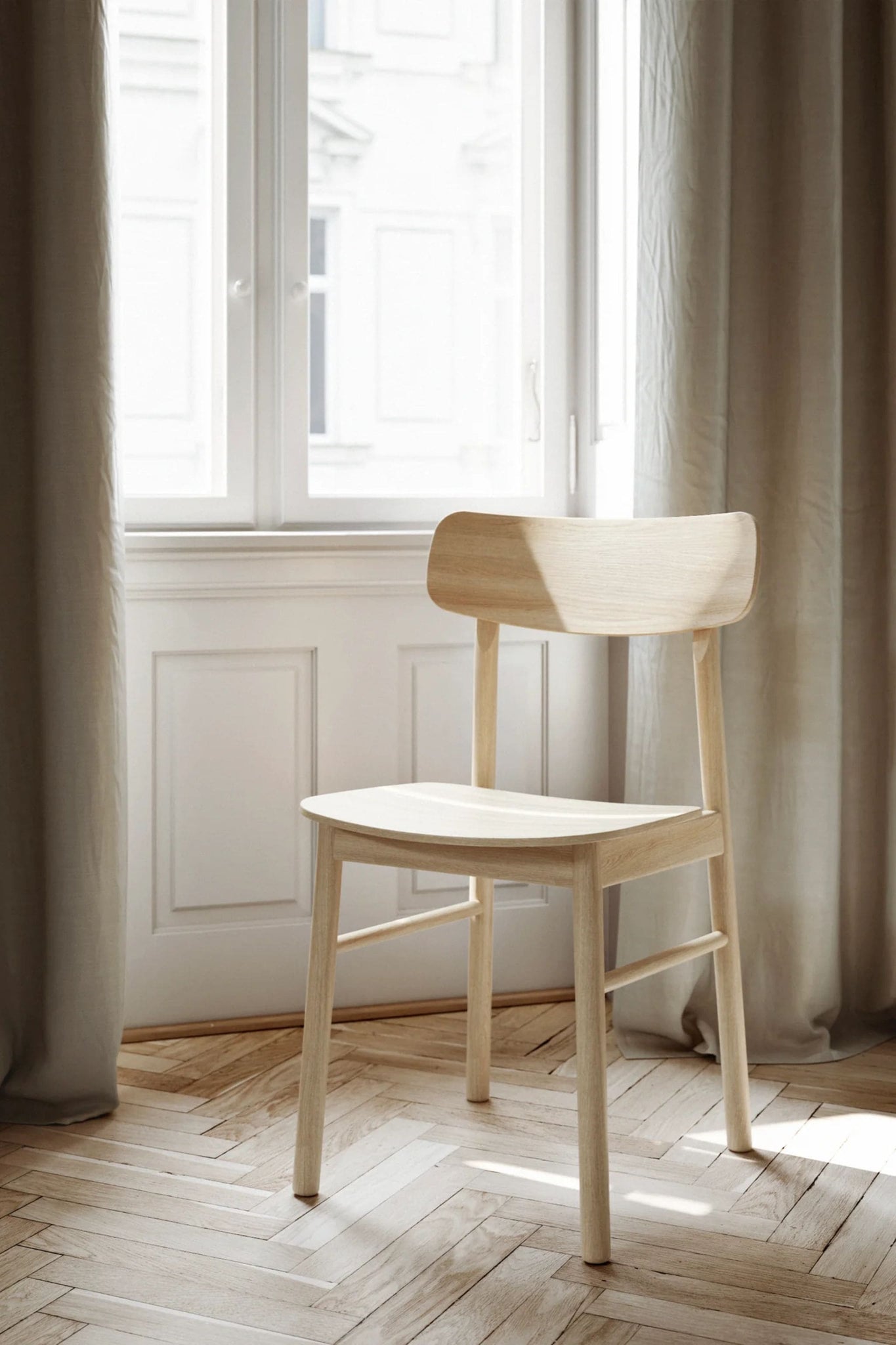 Woud SOMA Dining Chair White Pigmented Oak | Bonne Choice