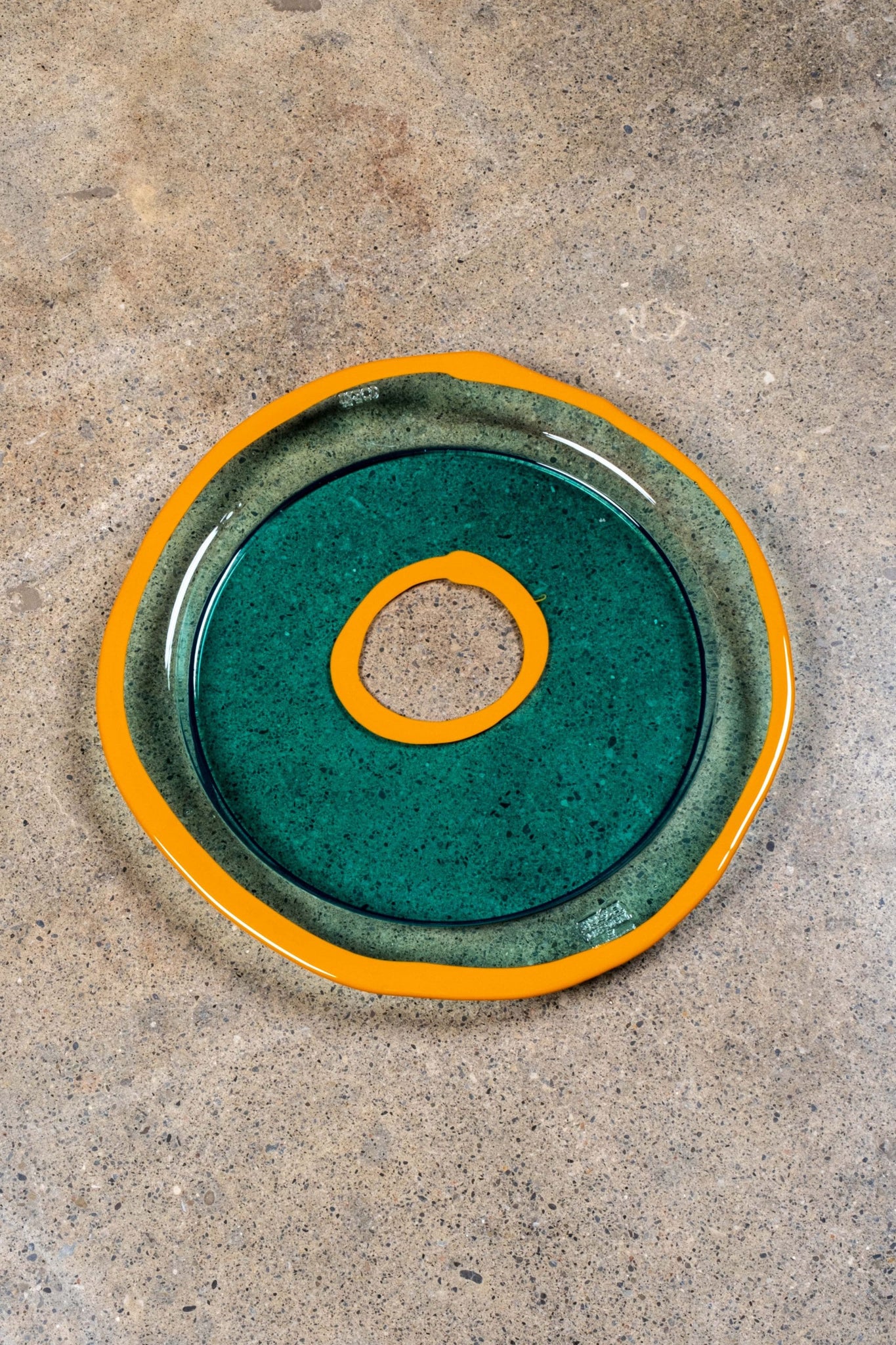 Corsi TRY TRAY ROUND M Cl aqua,matt ochre | Bonne Choice