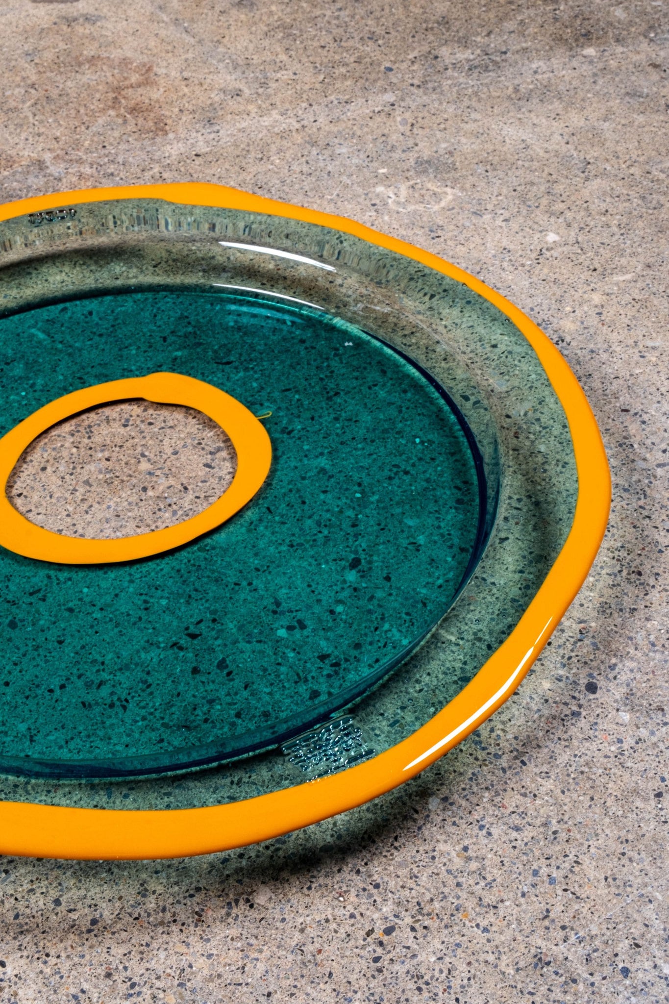 Corsi TRY TRAY ROUND M Cl aqua,matt ochre | Bonne Choice