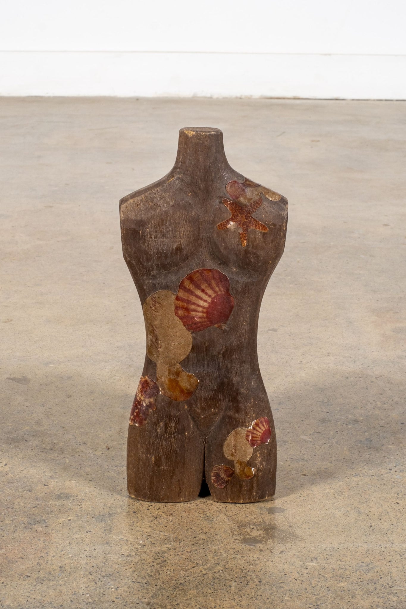 Wood Torso With Collaged Shells | Bonne Choice